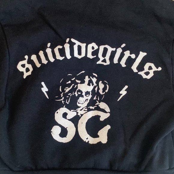SUICIDE GIRLS Quarter ZipUp Hooded Sweatshirt NWOT - Picture 4 of 6